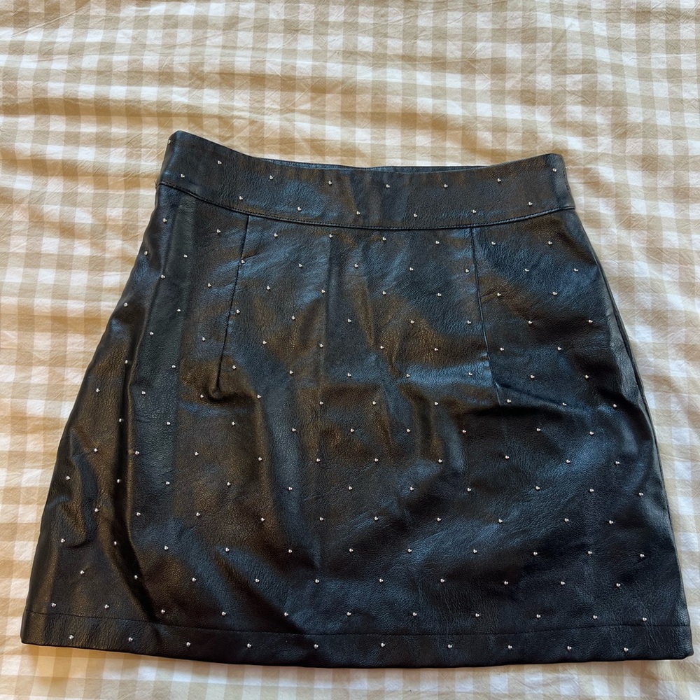 Altar’d State Studded Black Mini Skirt
